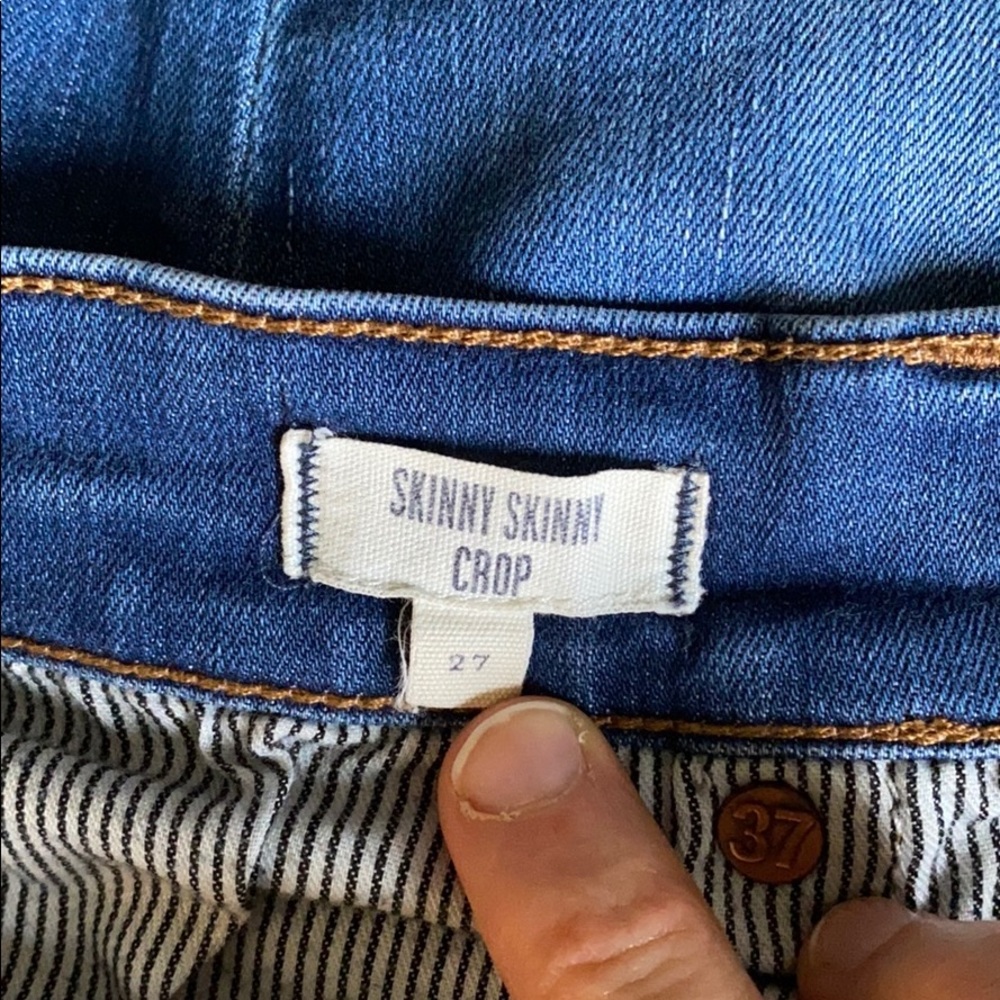 Madewell Cropped Skinny Jeans Medium Wash 27 waist - Picture 7 of 8